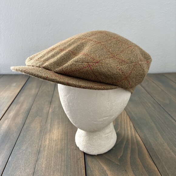 Vintage Fitted West London Wool Gatsby Flat Cap Cabbie Newsboy Size 7 (E9) - Picture 1 of 6